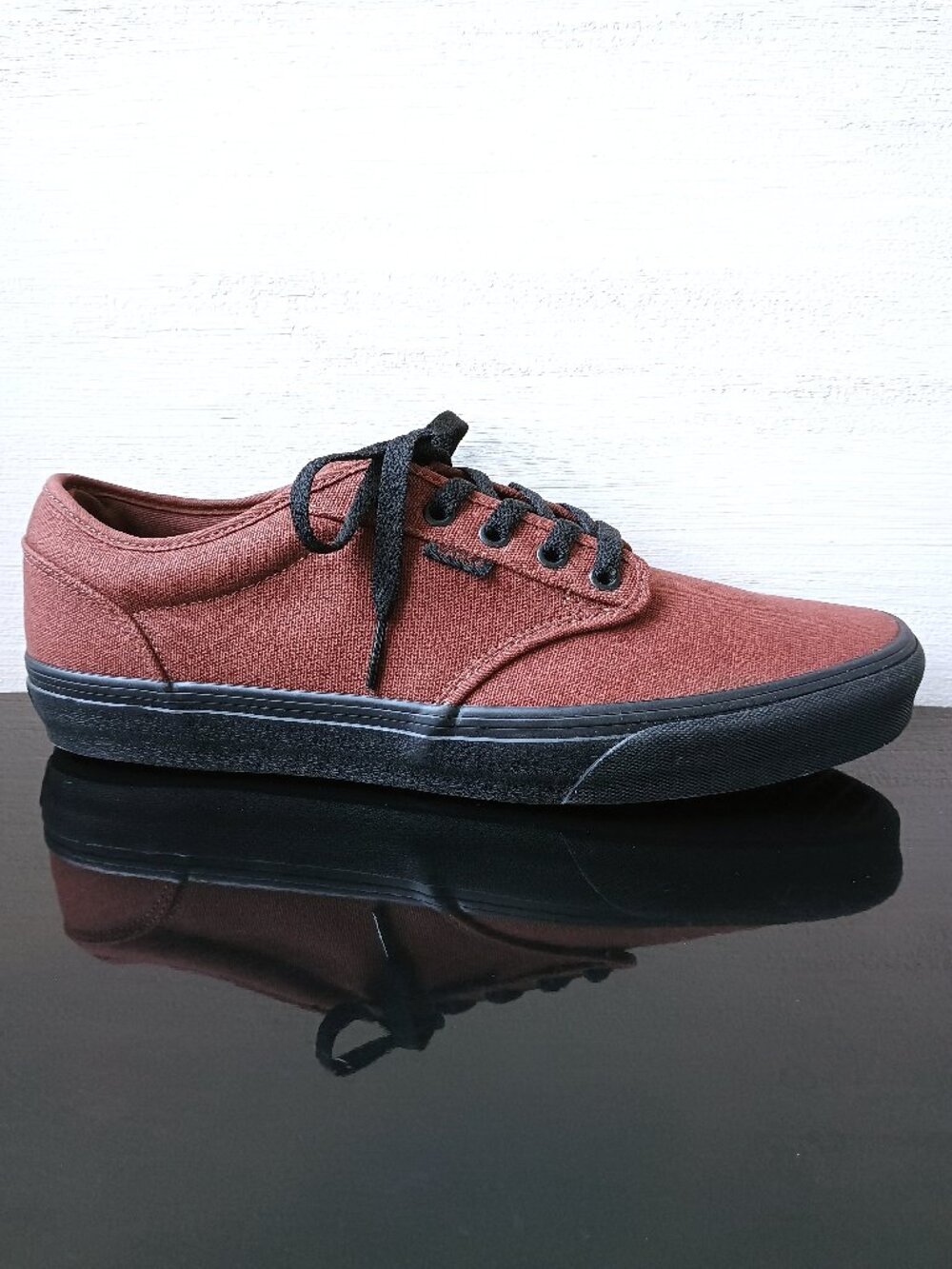 Vans Men's Atwood Low Top Mixed Canvas Sneaker in Awesome Root Beer